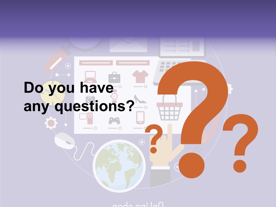 A Person Pointing At A Computer Screen With Icons Surrounding It PowerPoint Template