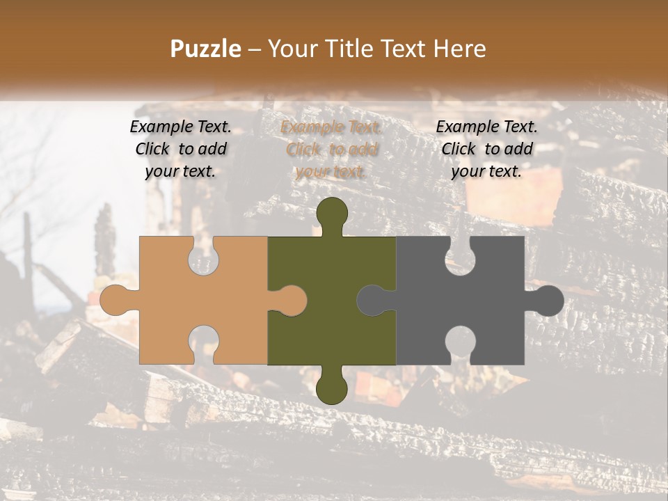 A Building That Has Been Burned And Is Being Used As A Powerpoint Presentation PowerPoint Template