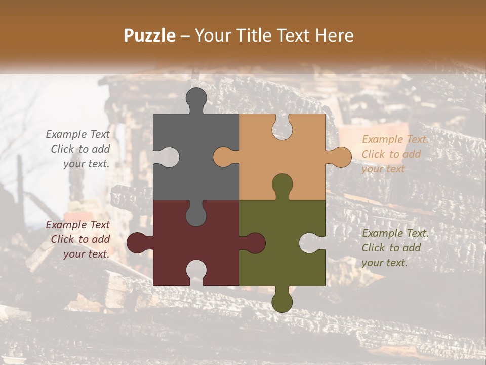 A Building That Has Been Burned And Is Being Used As A Powerpoint Presentation PowerPoint Template