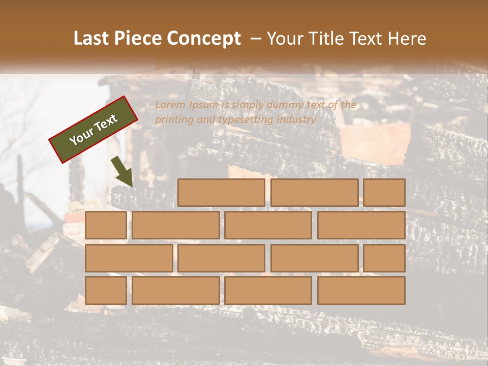 A Building That Has Been Burned And Is Being Used As A Powerpoint Presentation PowerPoint Template