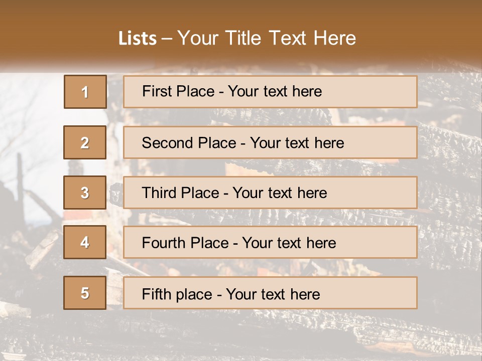 A Building That Has Been Burned And Is Being Used As A Powerpoint Presentation PowerPoint Template