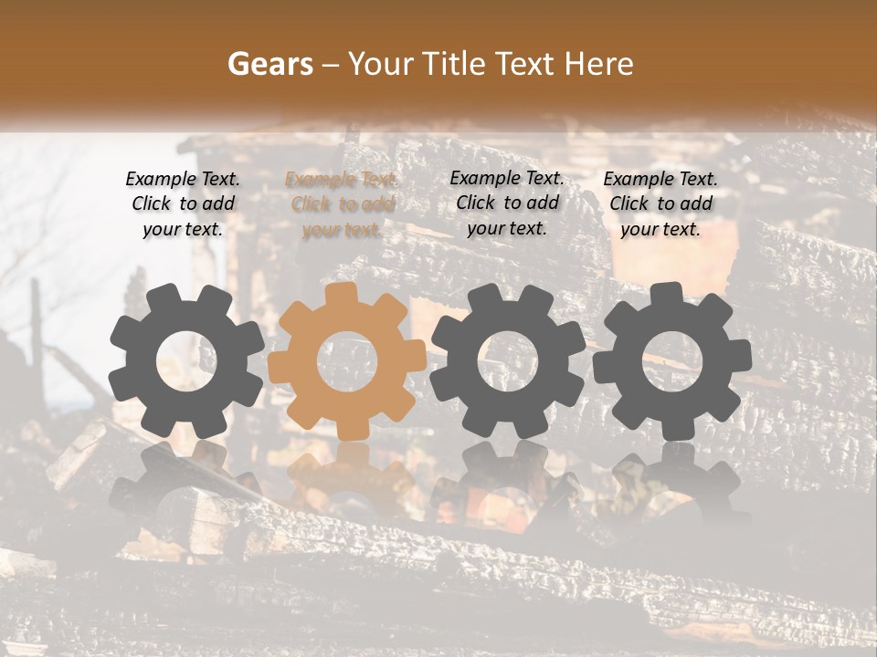 A Building That Has Been Burned And Is Being Used As A Powerpoint Presentation PowerPoint Template