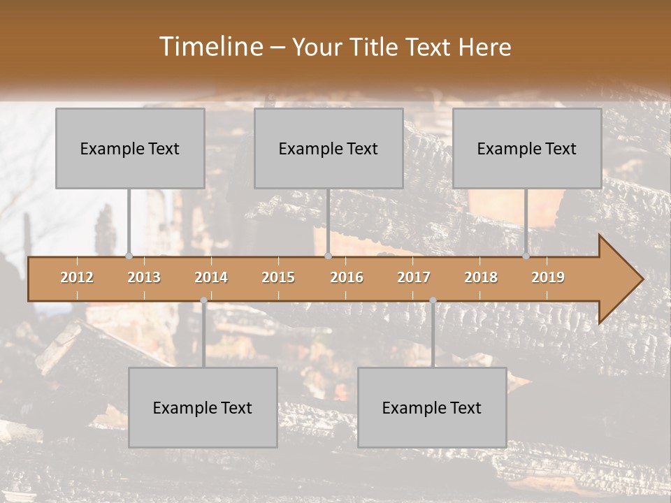 A Building That Has Been Burned And Is Being Used As A Powerpoint Presentation PowerPoint Template