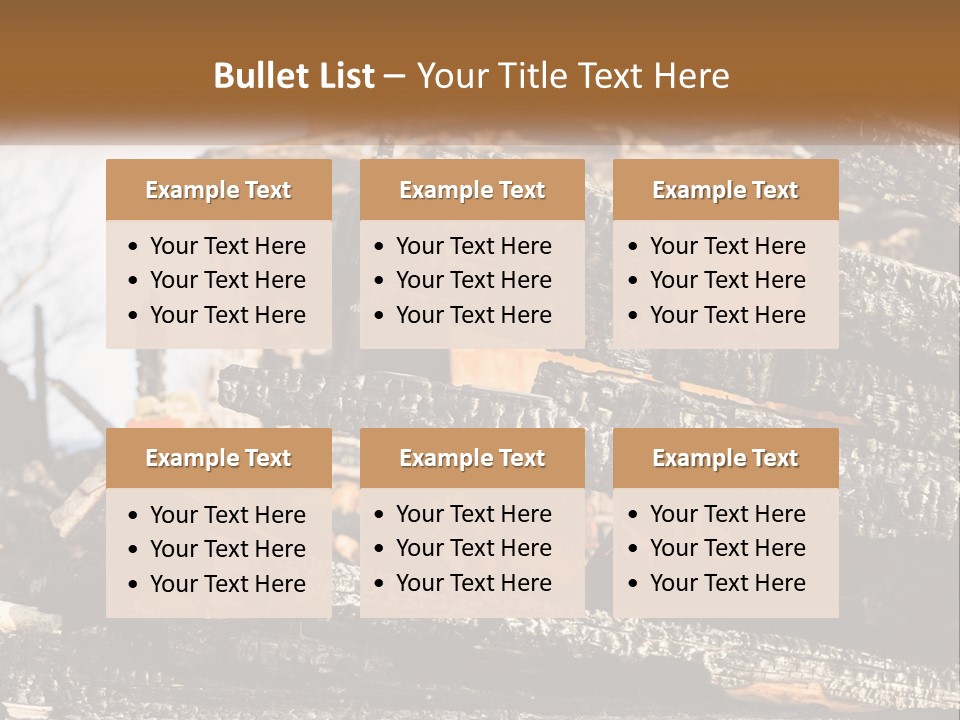 A Building That Has Been Burned And Is Being Used As A Powerpoint Presentation PowerPoint Template