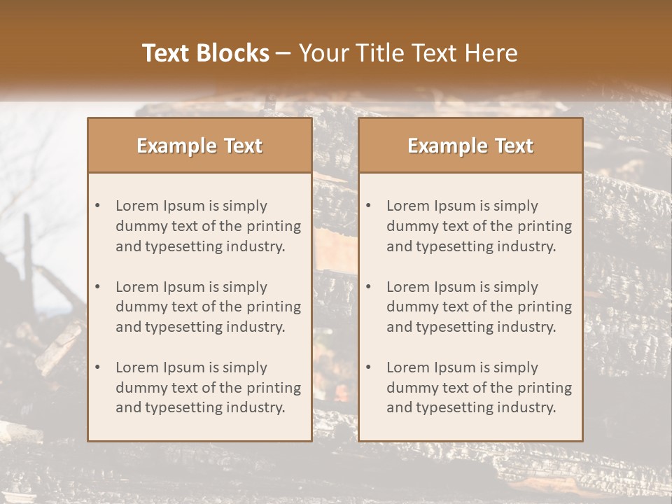 A Building That Has Been Burned And Is Being Used As A Powerpoint Presentation PowerPoint Template