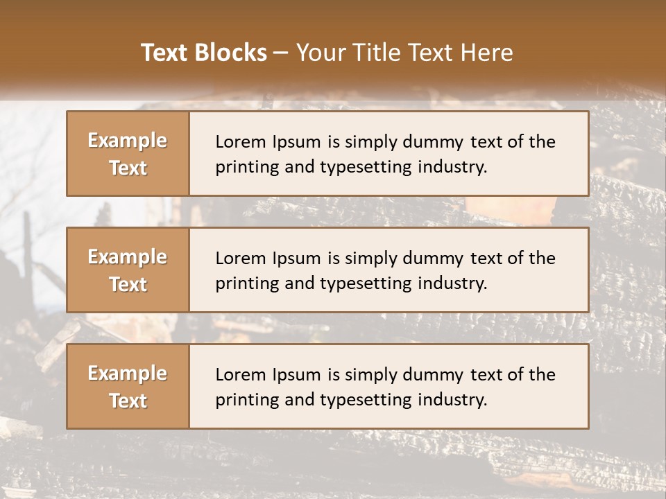 A Building That Has Been Burned And Is Being Used As A Powerpoint Presentation PowerPoint Template