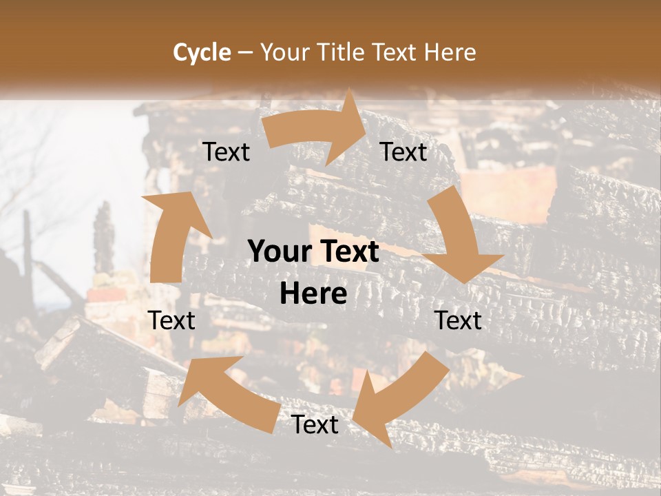 A Building That Has Been Burned And Is Being Used As A Powerpoint Presentation PowerPoint Template