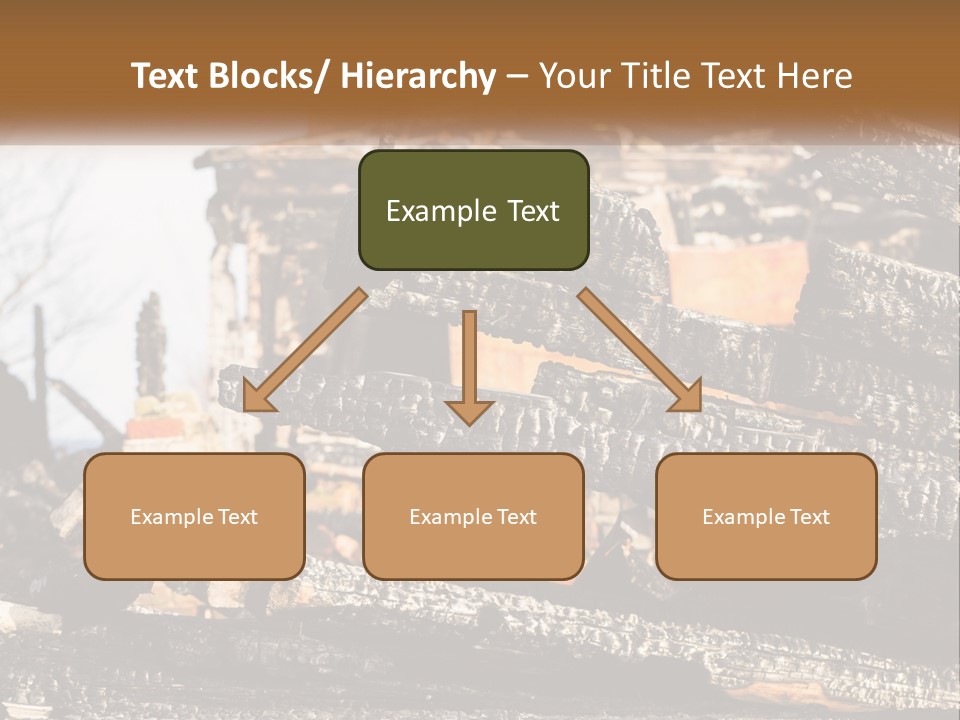A Building That Has Been Burned And Is Being Used As A Powerpoint Presentation PowerPoint Template