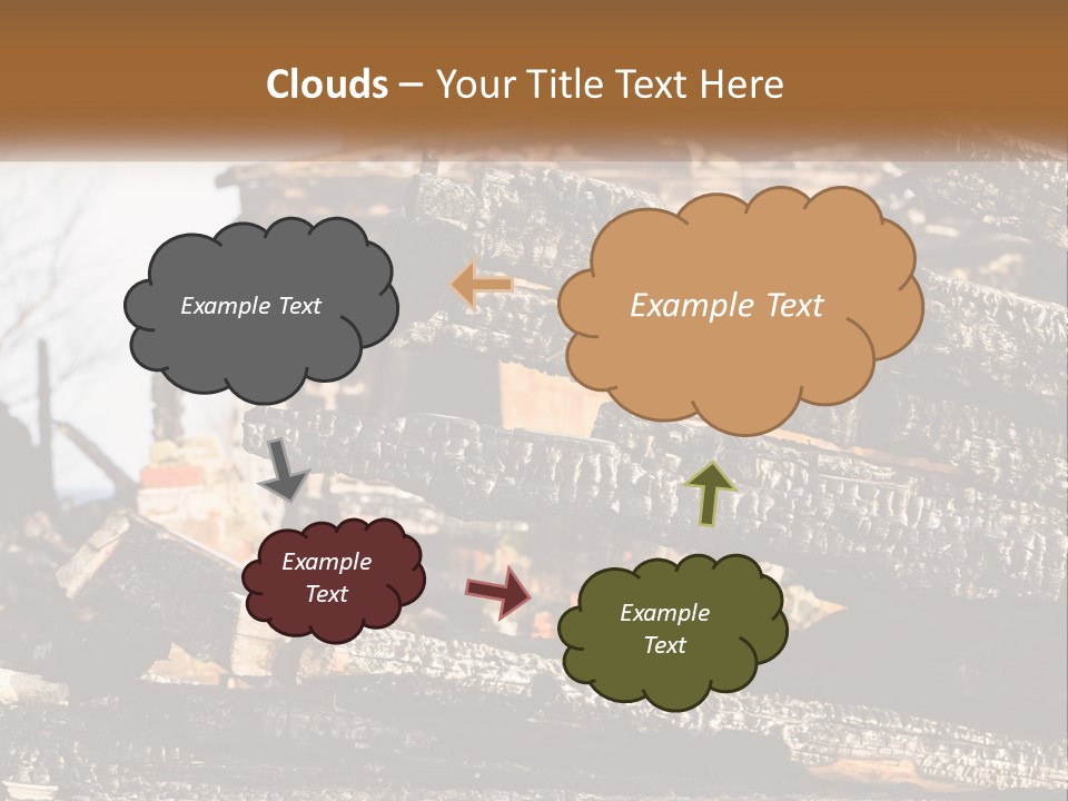 A Building That Has Been Burned And Is Being Used As A Powerpoint Presentation PowerPoint Template