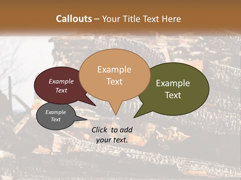 A Building That Has Been Burned And Is Being Used As A Powerpoint Presentation PowerPoint Template