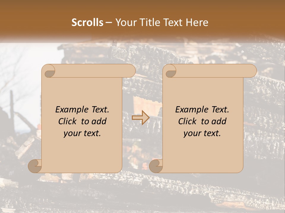A Building That Has Been Burned And Is Being Used As A Powerpoint Presentation PowerPoint Template