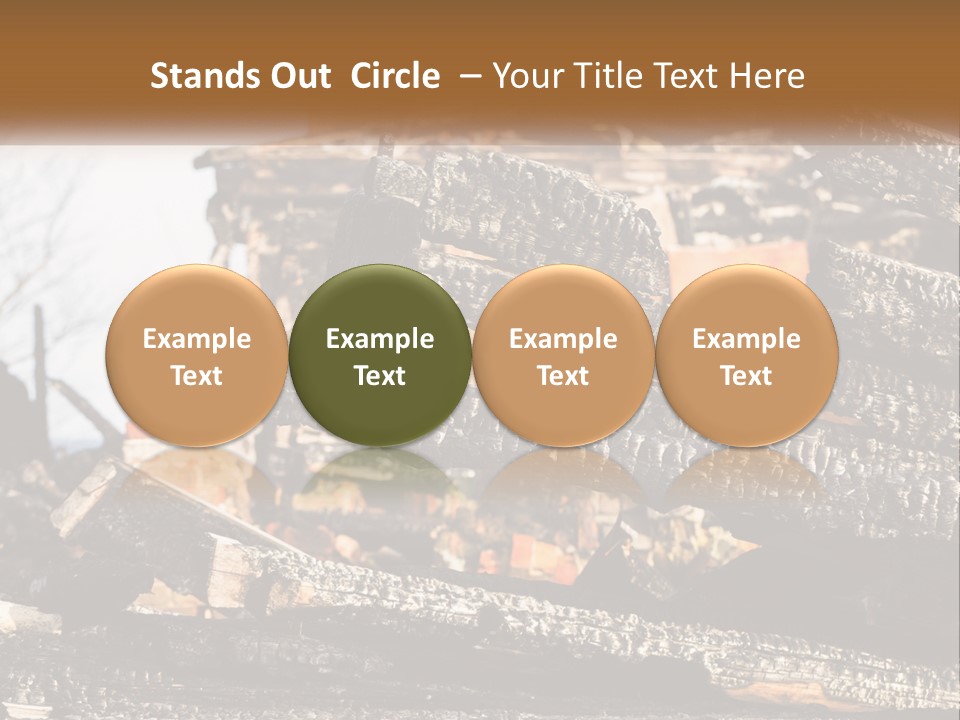 A Building That Has Been Burned And Is Being Used As A Powerpoint Presentation PowerPoint Template