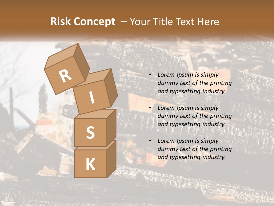 A Building That Has Been Burned And Is Being Used As A Powerpoint Presentation PowerPoint Template