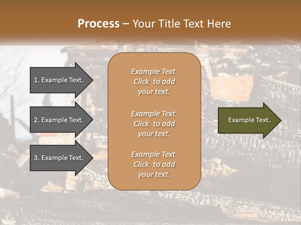 A Building That Has Been Burned And Is Being Used As A Powerpoint Presentation PowerPoint Template