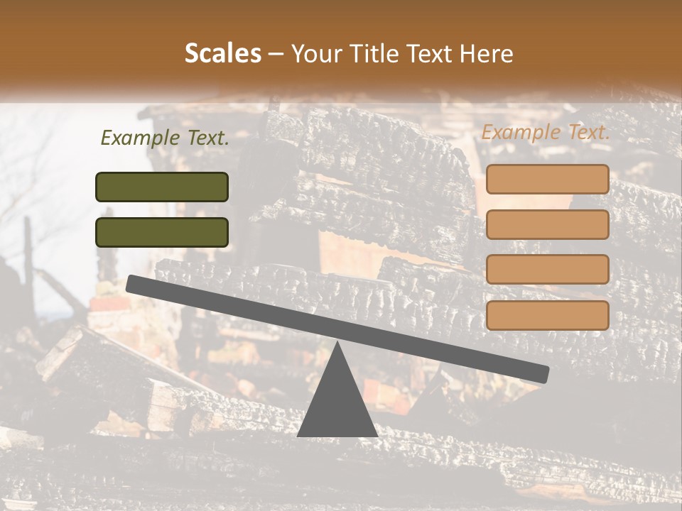 A Building That Has Been Burned And Is Being Used As A Powerpoint Presentation PowerPoint Template