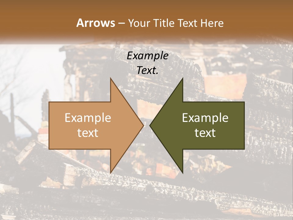 A Building That Has Been Burned And Is Being Used As A Powerpoint Presentation PowerPoint Template