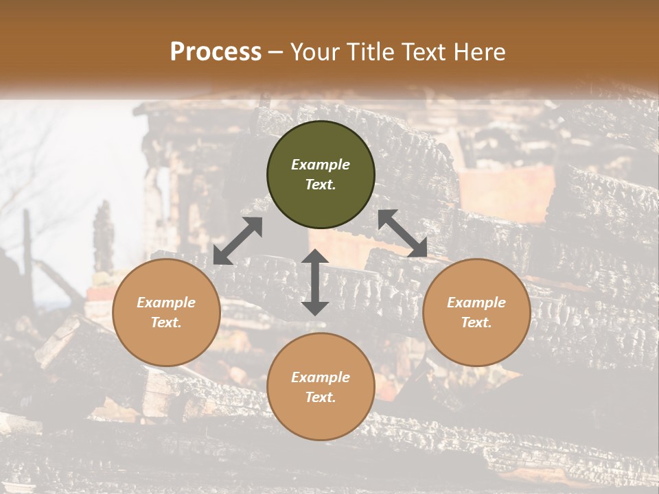 A Building That Has Been Burned And Is Being Used As A Powerpoint Presentation PowerPoint Template