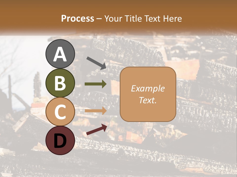 A Building That Has Been Burned And Is Being Used As A Powerpoint Presentation PowerPoint Template