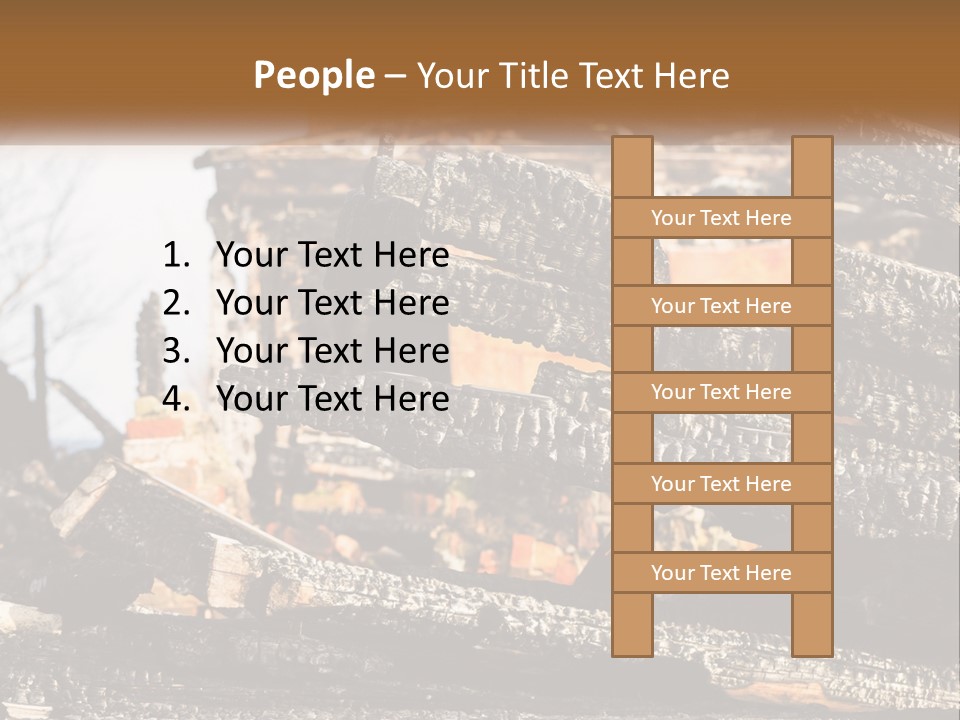 A Building That Has Been Burned And Is Being Used As A Powerpoint Presentation PowerPoint Template