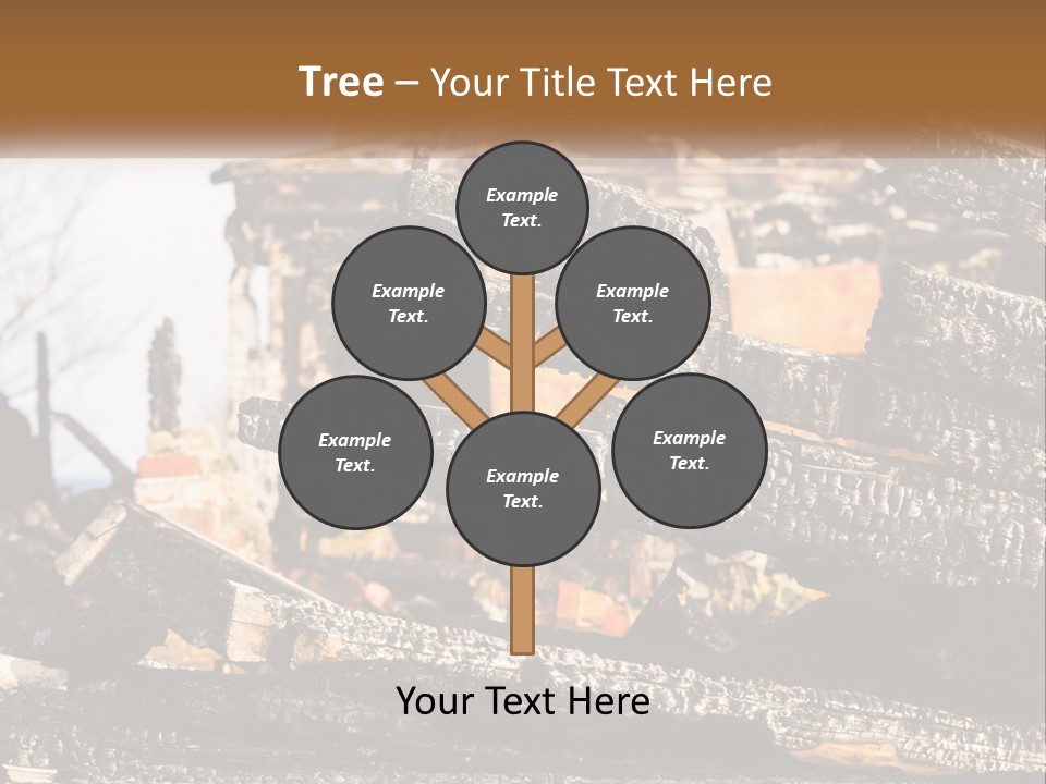 A Building That Has Been Burned And Is Being Used As A Powerpoint Presentation PowerPoint Template