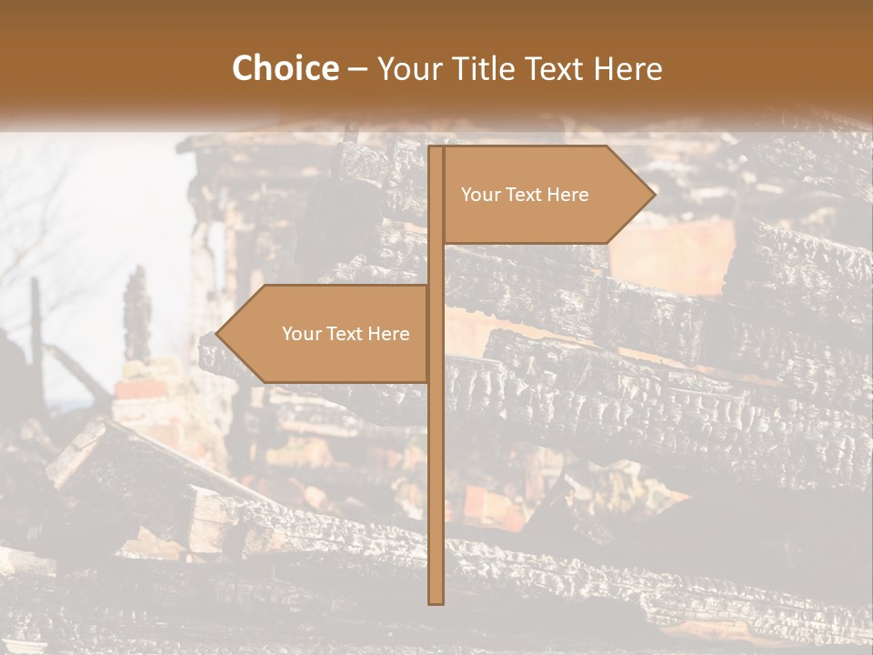 A Building That Has Been Burned And Is Being Used As A Powerpoint Presentation PowerPoint Template