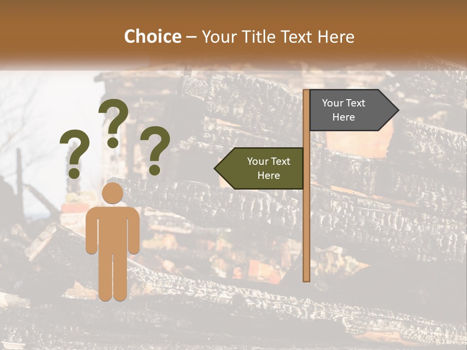 A Building That Has Been Burned And Is Being Used As A Powerpoint Presentation PowerPoint Template