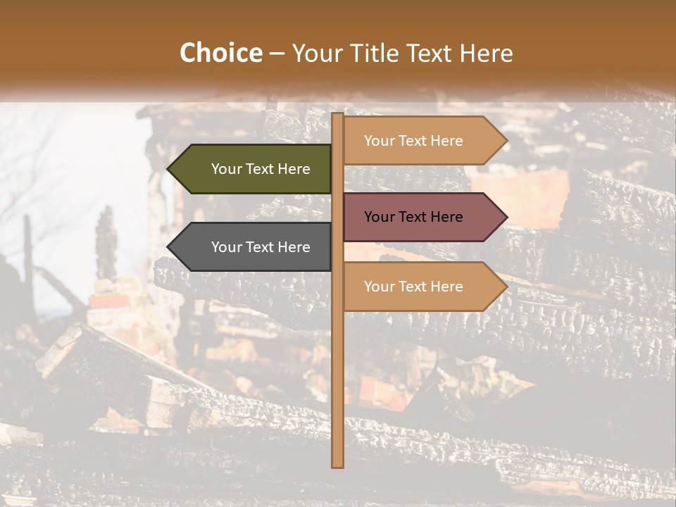 A Building That Has Been Burned And Is Being Used As A Powerpoint Presentation PowerPoint Template