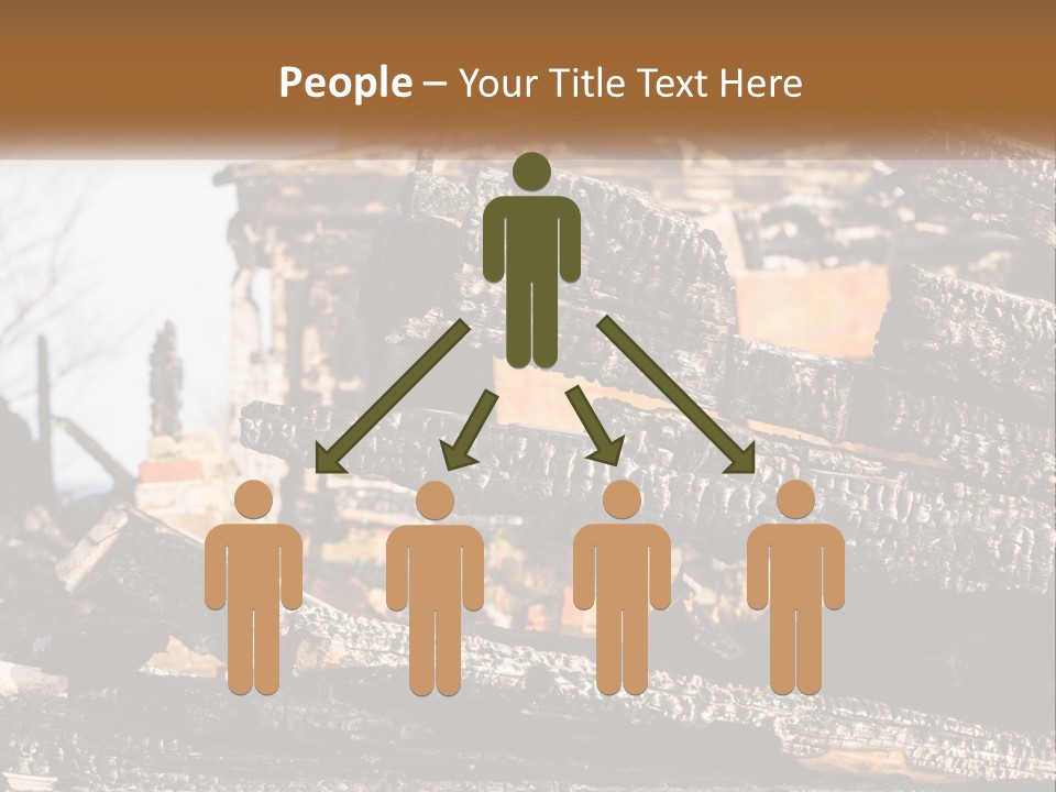 A Building That Has Been Burned And Is Being Used As A Powerpoint Presentation PowerPoint Template