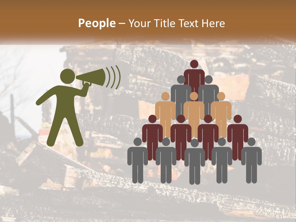 A Building That Has Been Burned And Is Being Used As A Powerpoint Presentation PowerPoint Template