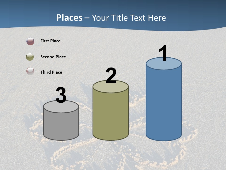 A Picture Of A Flower Drawn In The Sand On A Beach PowerPoint Template