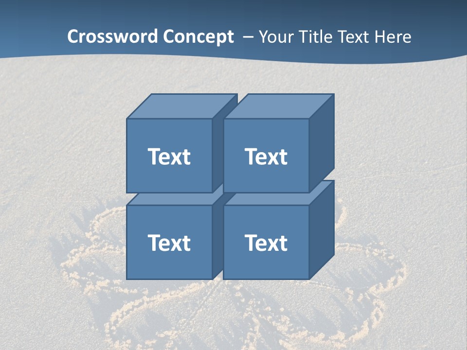 A Picture Of A Flower Drawn In The Sand On A Beach PowerPoint Template