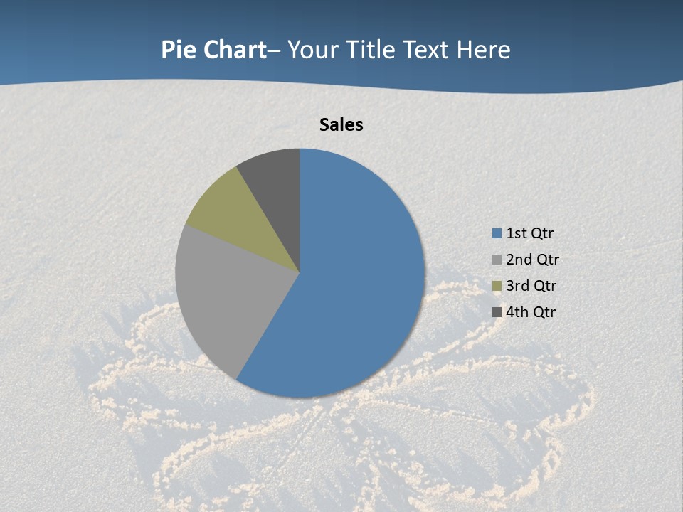 A Picture Of A Flower Drawn In The Sand On A Beach PowerPoint Template