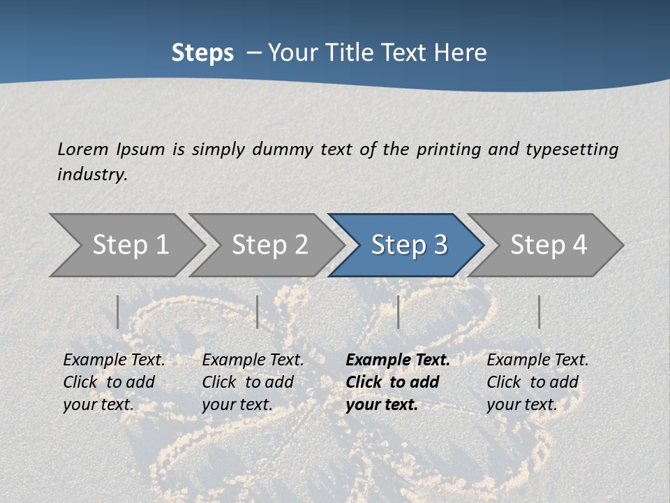 A Picture Of A Flower Drawn In The Sand On A Beach PowerPoint Template