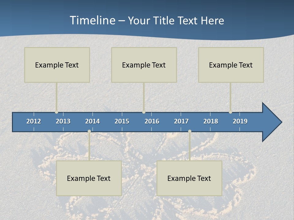 A Picture Of A Flower Drawn In The Sand On A Beach PowerPoint Template