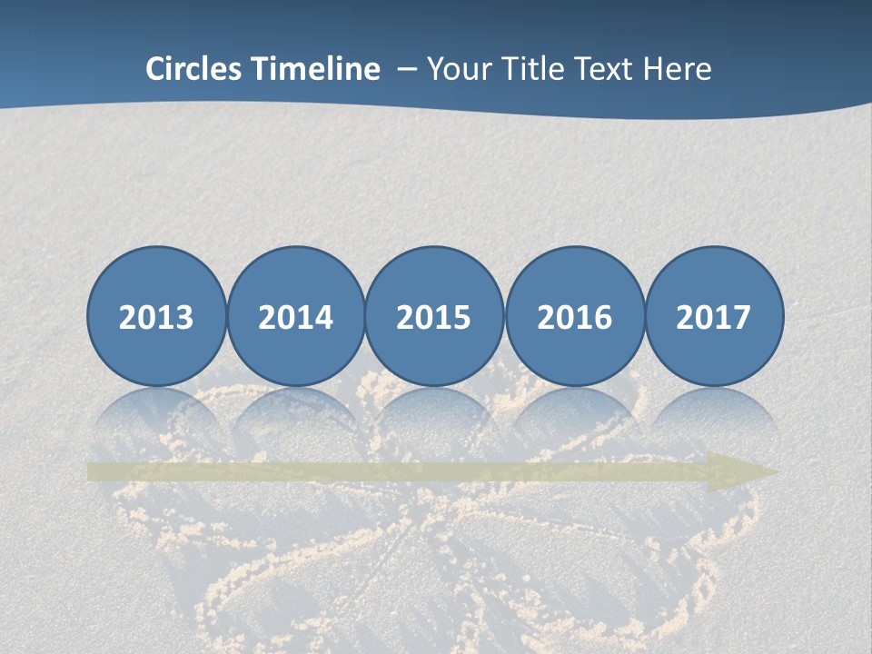 A Picture Of A Flower Drawn In The Sand On A Beach PowerPoint Template