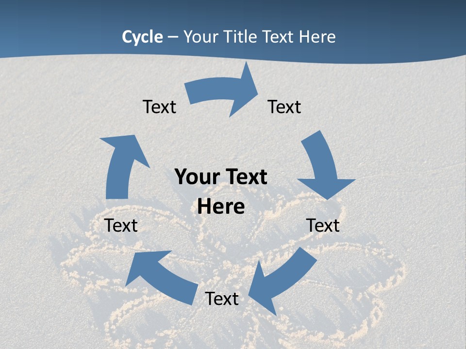 A Picture Of A Flower Drawn In The Sand On A Beach PowerPoint Template