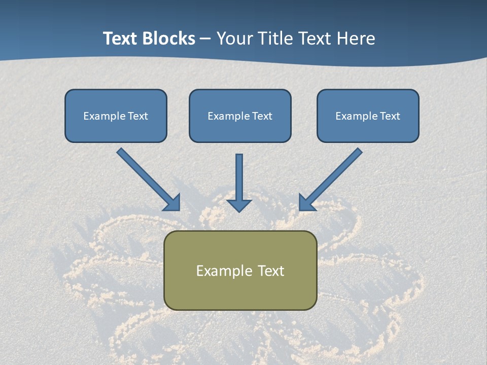 A Picture Of A Flower Drawn In The Sand On A Beach PowerPoint Template