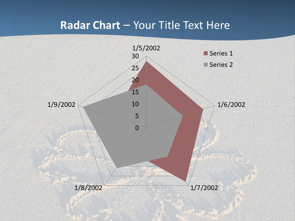 A Picture Of A Flower Drawn In The Sand On A Beach PowerPoint Template