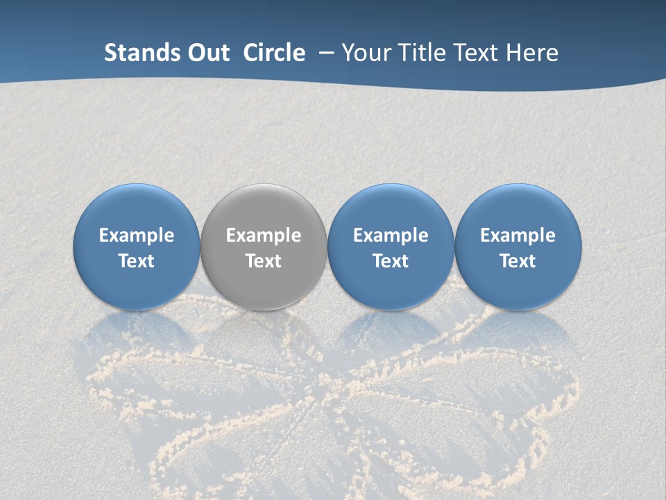 A Picture Of A Flower Drawn In The Sand On A Beach PowerPoint Template