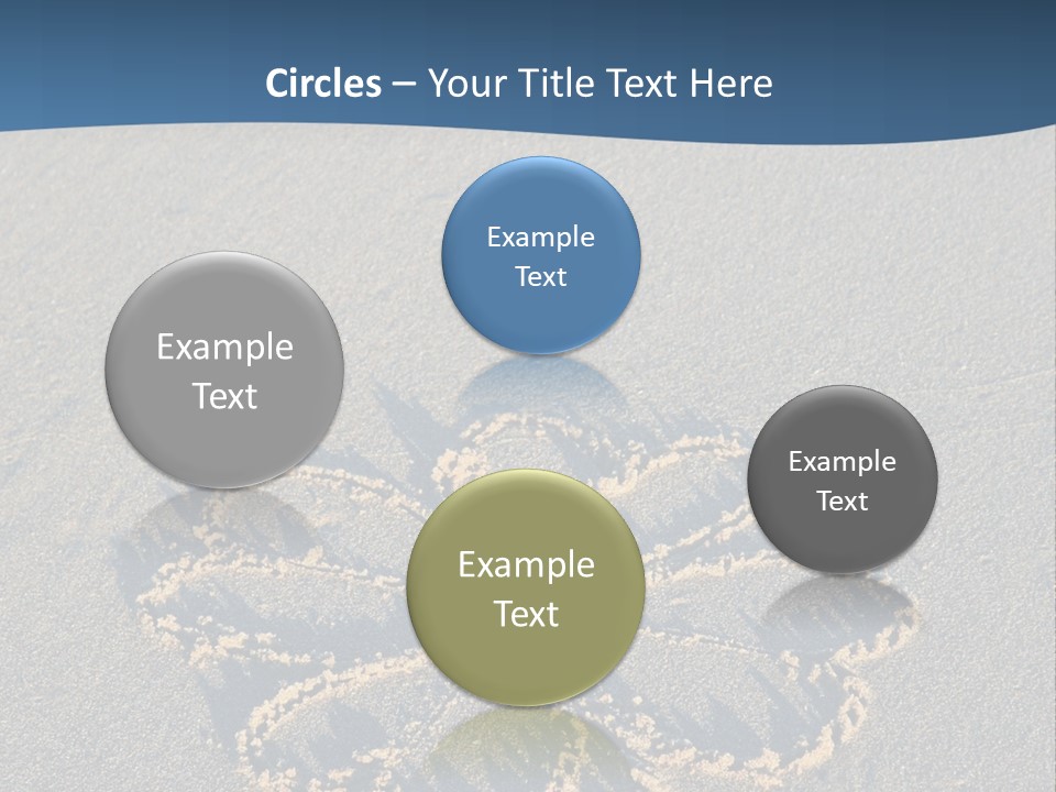 A Picture Of A Flower Drawn In The Sand On A Beach PowerPoint Template