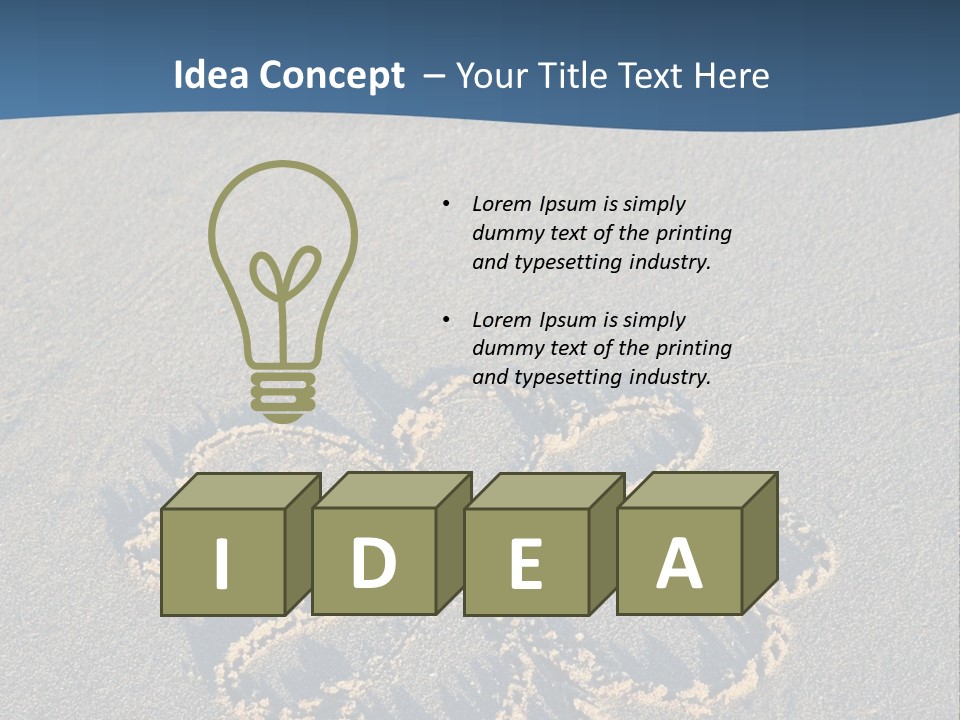 A Picture Of A Flower Drawn In The Sand On A Beach PowerPoint Template