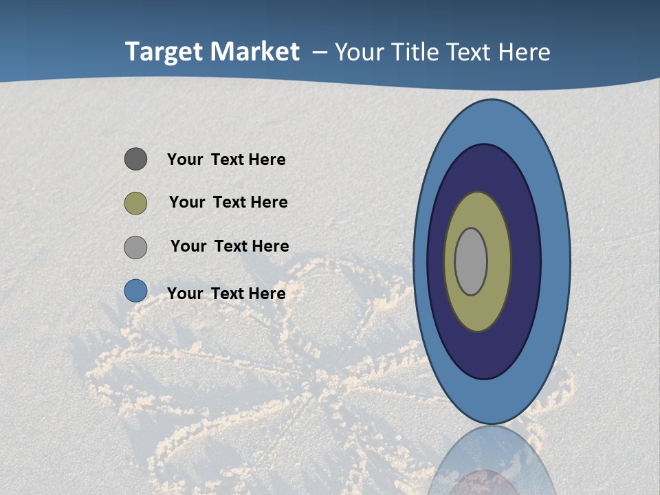 A Picture Of A Flower Drawn In The Sand On A Beach PowerPoint Template