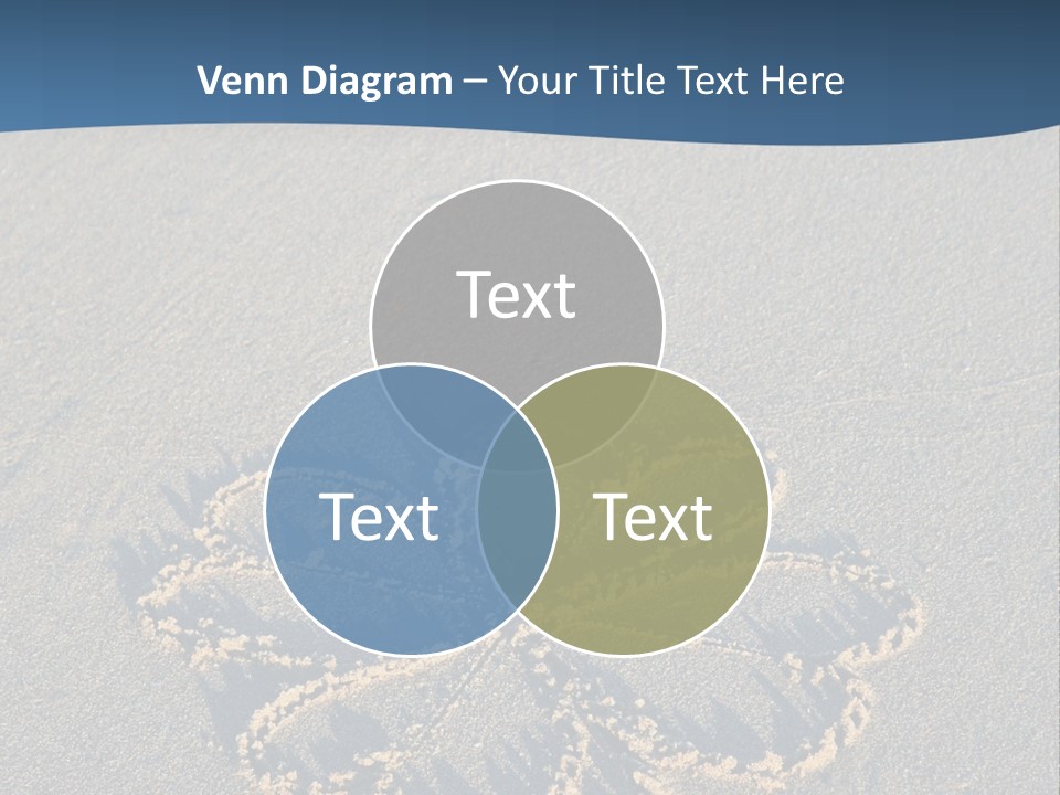 A Picture Of A Flower Drawn In The Sand On A Beach PowerPoint Template