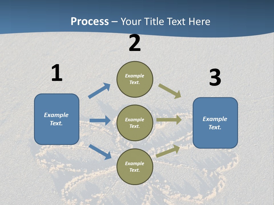 A Picture Of A Flower Drawn In The Sand On A Beach PowerPoint Template