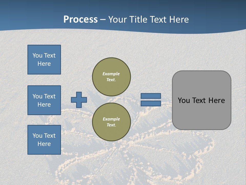 A Picture Of A Flower Drawn In The Sand On A Beach PowerPoint Template
