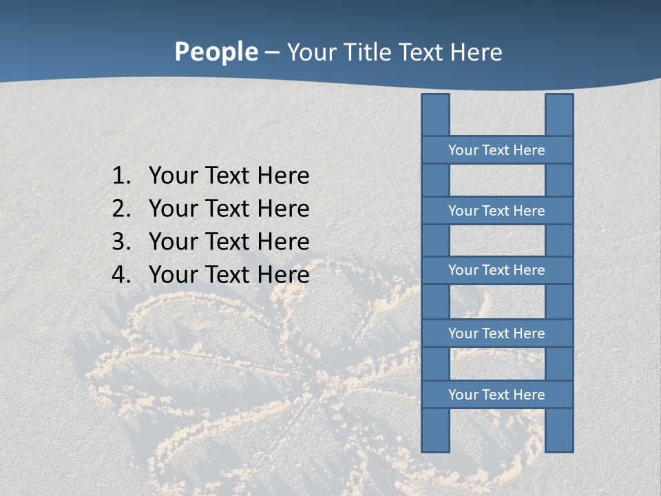 A Picture Of A Flower Drawn In The Sand On A Beach PowerPoint Template