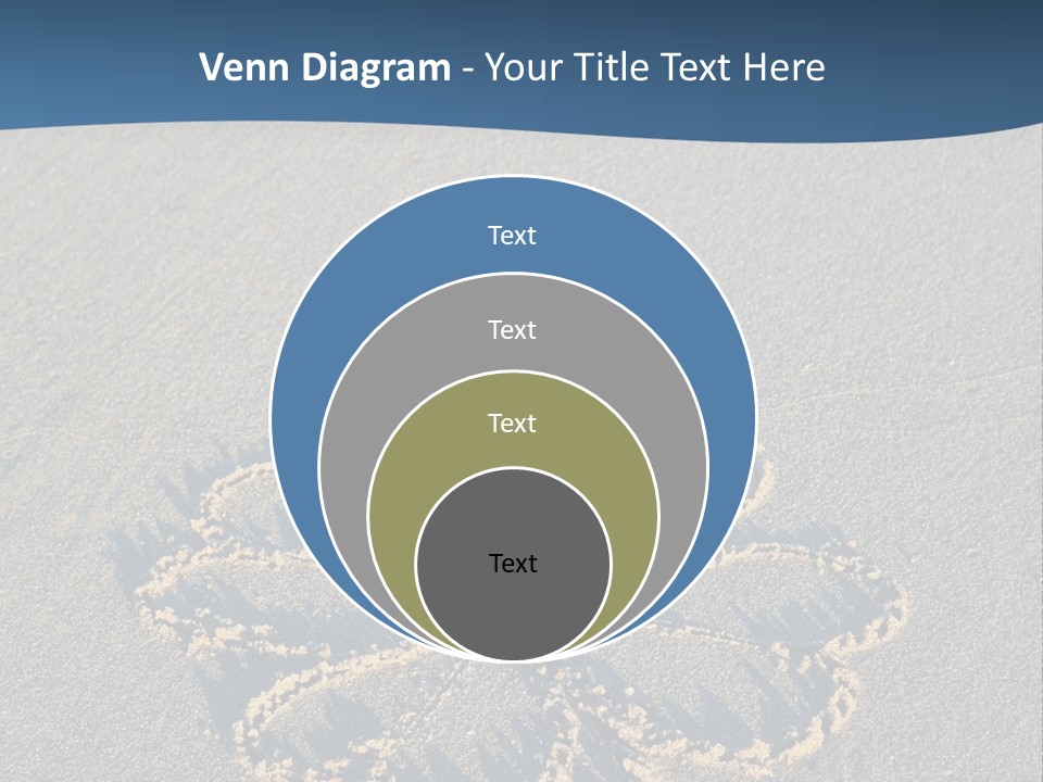 A Picture Of A Flower Drawn In The Sand On A Beach PowerPoint Template