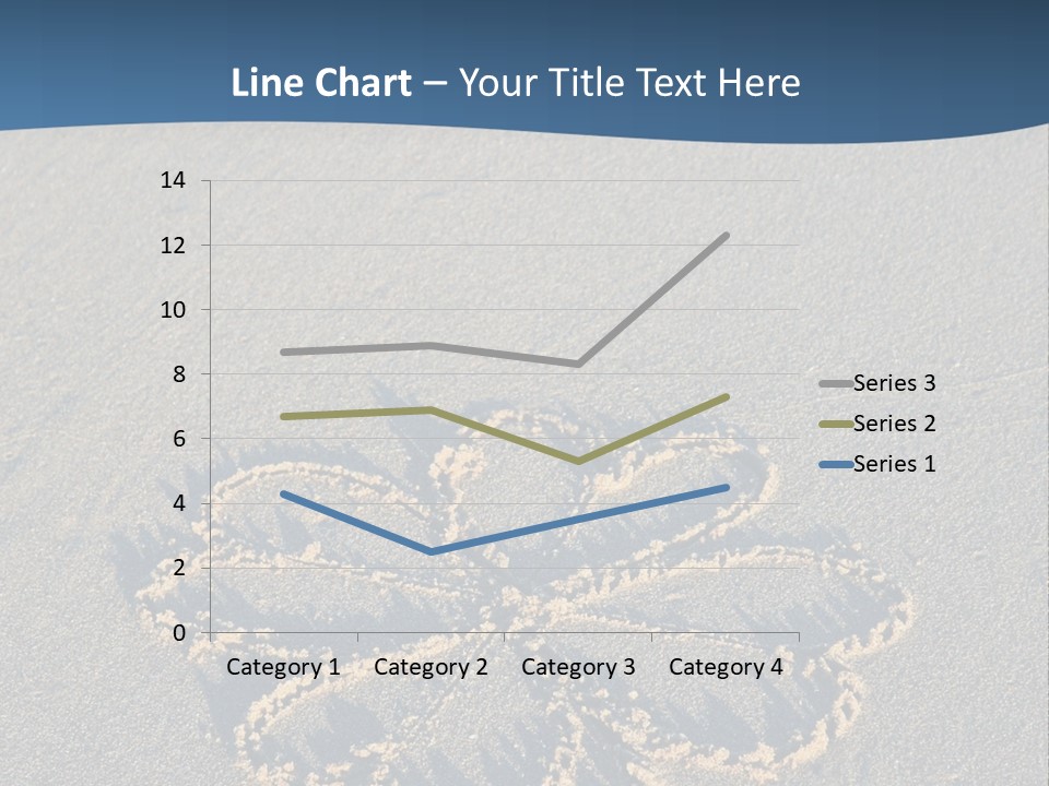 A Picture Of A Flower Drawn In The Sand On A Beach PowerPoint Template