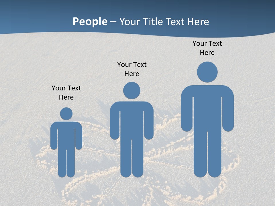 A Picture Of A Flower Drawn In The Sand On A Beach PowerPoint Template