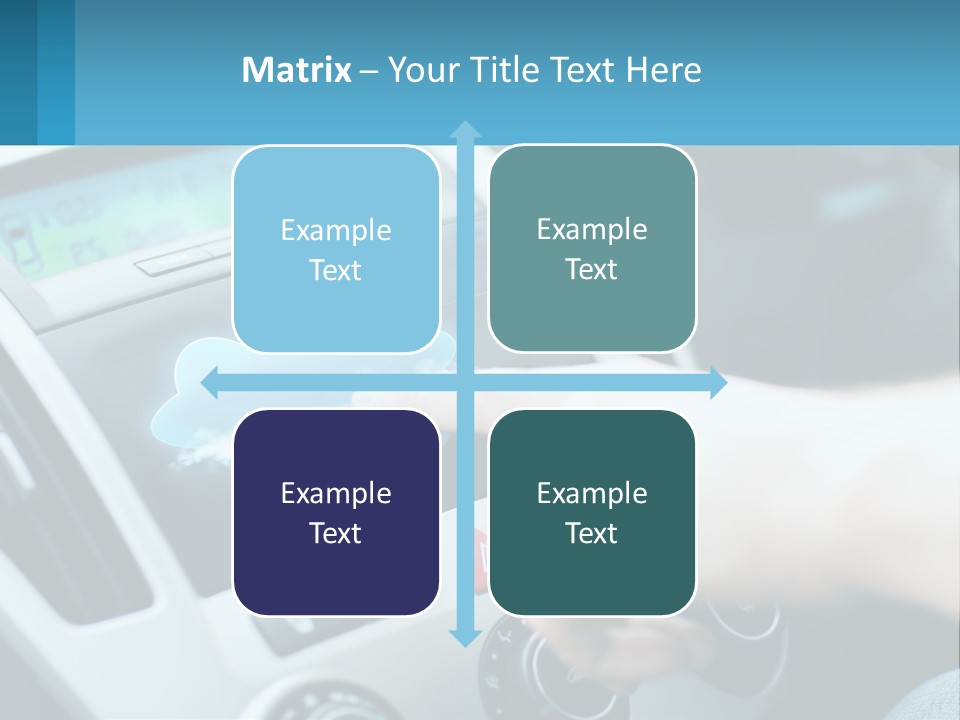 A Person Pressing A Button On A Touch Screen In A Car PowerPoint Template